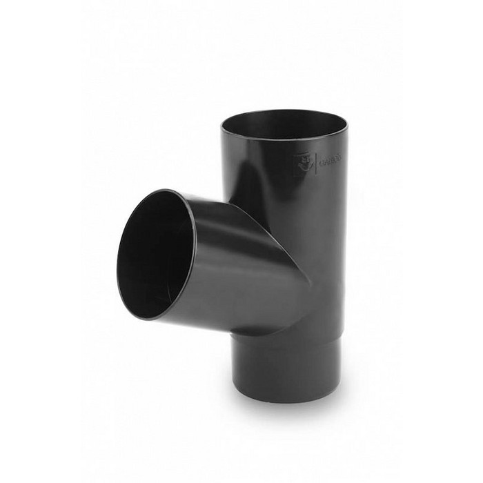 Tройник 67° ПВХ, 152(130)/100 мм, цвет Графит, Galeco
