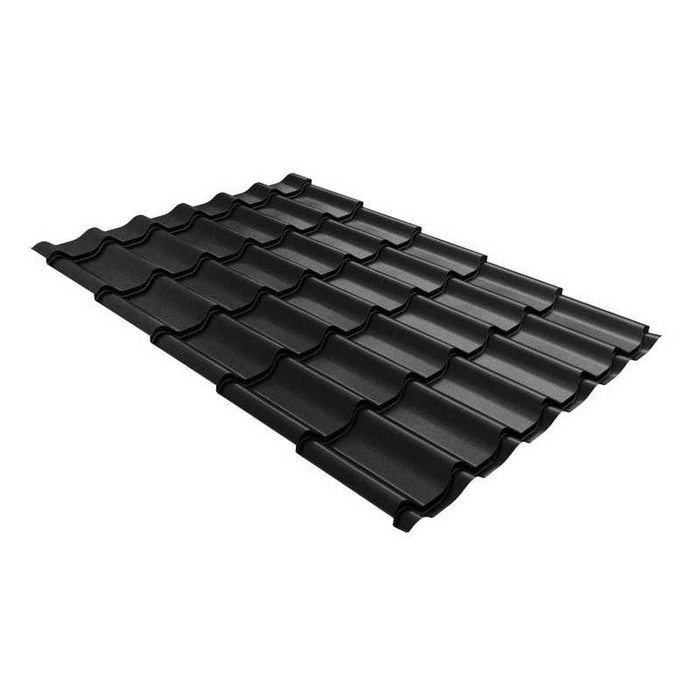 Металлочерепица Grand Line Kamea (Камея) 0,45 Drap RAL 9005 Черный