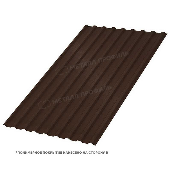 Профлист Металл Профиль МП-20 VALORI 0.5 мм Brown/Коричневый | R